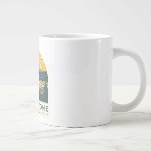 Yellowstone National Park Adventure Design Jumbo-Tasse (Rechts)
