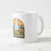 Yellowstone National Park Adventure Design Jumbo-Tasse (Vorderseite Rechts)