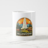 Yellowstone National Park Adventure Design Jumbo-Tasse (Vorderseite)