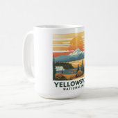 Yellowstone National Park Adventure Design Kaffeetasse (Vorderseite Links)