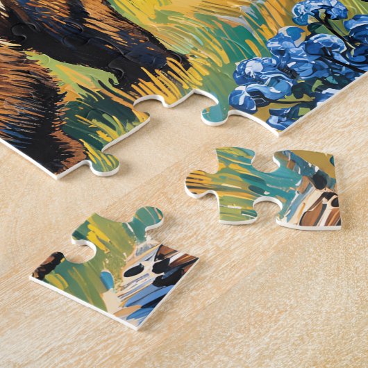 Yellowstone National Park Bear Landscape Van Gogh Puzzle (Seite)
