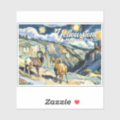 Yellowstone National Park Bighorn Sheep Van Gogh Aufkleber (Blatt)