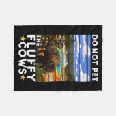 Yellowstone National Park Bison Do Not Pet The Flu Fleecedecke (Vorderseite (Horizontal))