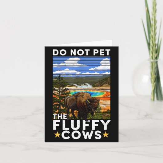 Yellowstone National Park Bison Do Not Pet The Flu Karte (Vorderseite)