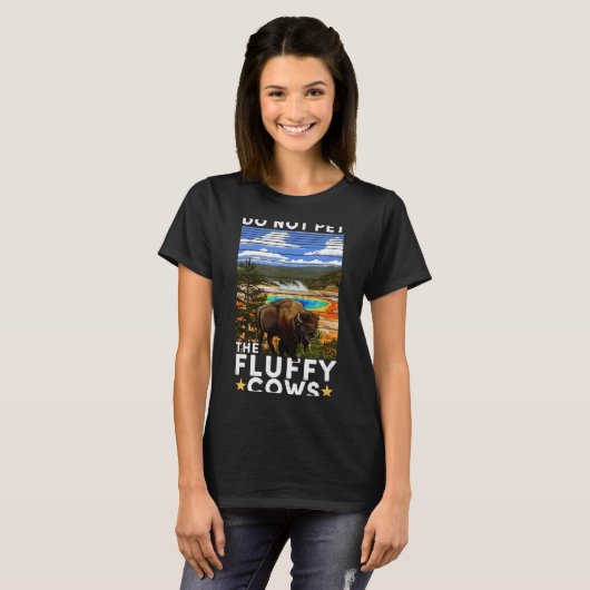 Yellowstone National Park Bison Do Not Pet The Flu T-Shirt (Vorne ganz)