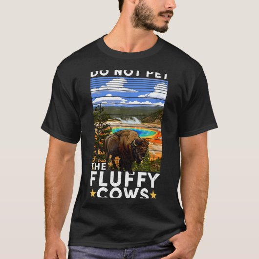 Yellowstone National Park Bison Do Not Pet The Flu T-Shirt (Vorderseite)