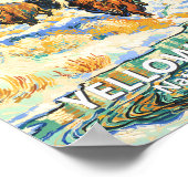 Yellowstone National Park Bison Vintage Winter Art Poster (Ecke)