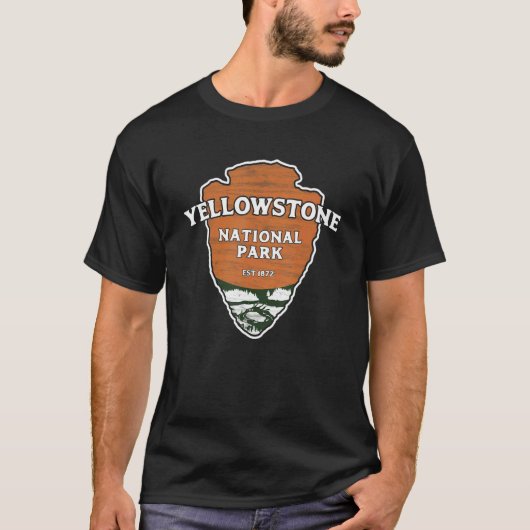 Yellowstone National Park Classic Style Arrowhead T-Shirt (Vorderseite)