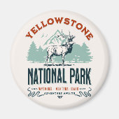 Yellowstone National Park Cute Landscape Magnet (Vorne)