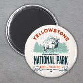 Yellowstone National Park Cute Landscape Magnet