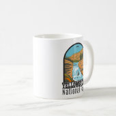 Yellowstone National Park Firehole Falls Vintag Kaffeetasse (VorderseiteRechts)