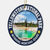Yellowstone National Park Forest Landscape Keramik Ornament (Links)