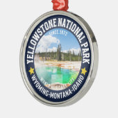 Yellowstone National Park Forest Landscape Ornament Aus Metall (Links)