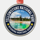 Yellowstone National Park Forest Landscape Ornament Aus Metall (Vorne)