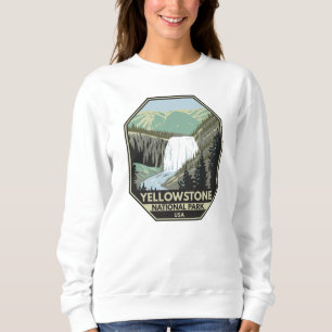 Yellowstone National Park Gibbon Falls Vintage auf Sweatshirt