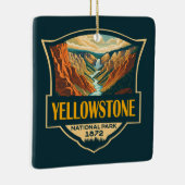 Yellowstone National Park Grand Canyon Retro Art Keramikornament (Rechts)