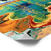 Yellowstone National Park Grand Prismatic Van Gogh Poster (Ecke)