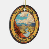 Yellowstone National Park Hayden Valley Travel Art Keramik Ornament (Rechts)