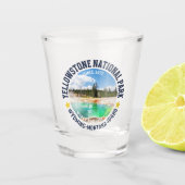 Yellowstone National Park Landscape Forest Schnapsglas (Vorderseite)