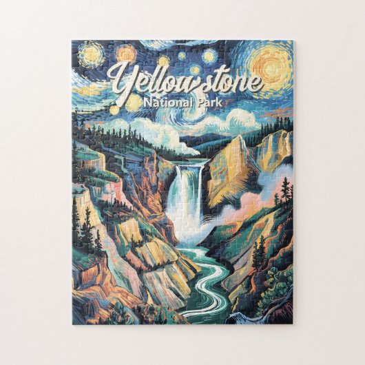 Yellowstone National Park Lower Falls Vibrant Puzzle (Vertikal)