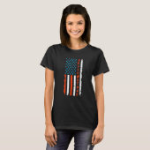 Yellowstone National Park Map American Usa Flag T-Shirt (Vorne ganz)