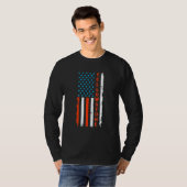 Yellowstone National Park Map American Usa Flag T-Shirt (Vorne ganz)