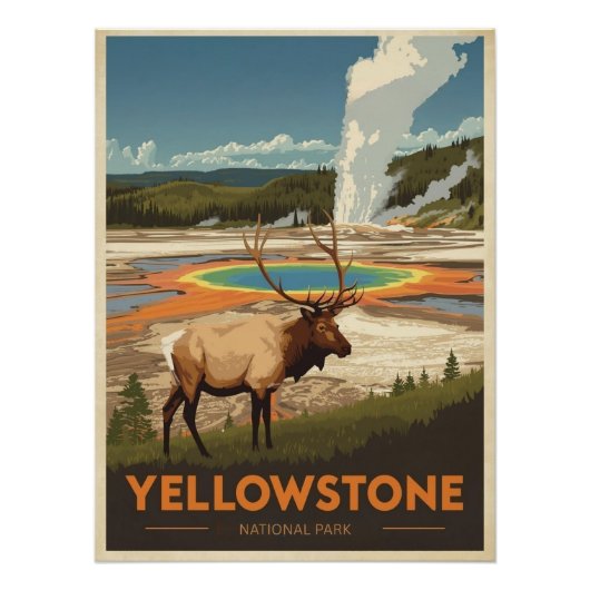 Yellowstone National Park Poster (Vorderseite)