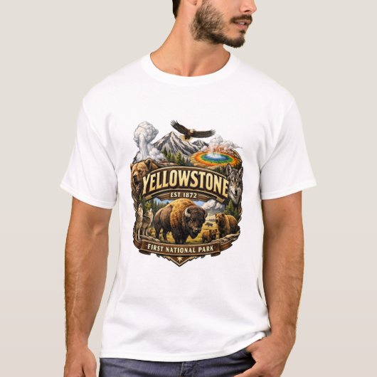 YELLOWSTONE NATIONAL PARK T-Shirt (Vorderseite)
