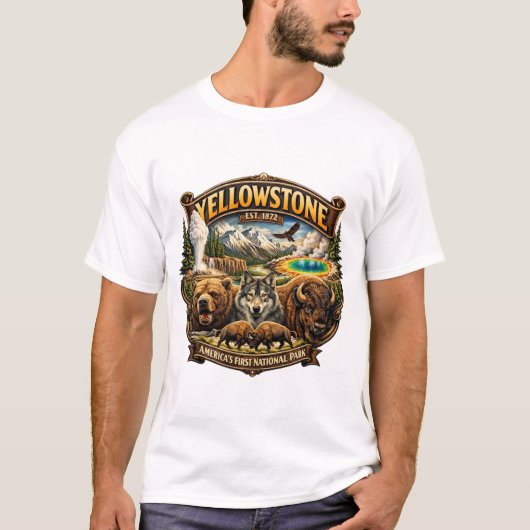 YELLOWSTONE NATIONAL PARK T-Shirt (Vorderseite)