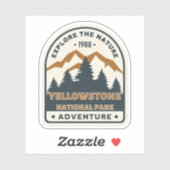 Yellowstone National Park Travel Sticker (Blatt)