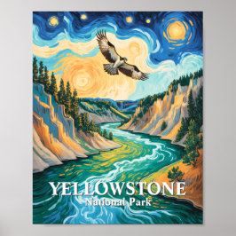 Yellowstone National Park Vibrant Bird Osprey Poster