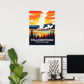 Yellowstone National Park – Vibrant Geyser Poster (Heimbüro)