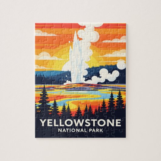 Yellowstone National Park – Vibrant Geyser Puzzle (Vertikal)