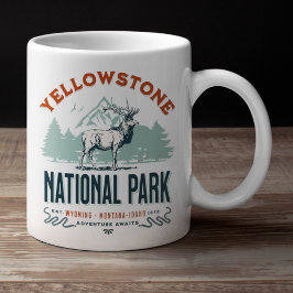 Yellowstone National Park Vintage Landscape Kaffeetasse