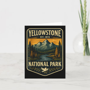 Yellowstone National Park Vintage Patch Emblem Wan Karte