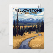 Yellowstone National Park Vintage Postkarte (Vorne/Hinten)