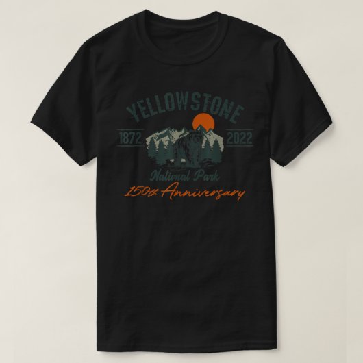 Yellowstone Nationalpark 150 Jahre Memora T-Shirt (Design vorne)