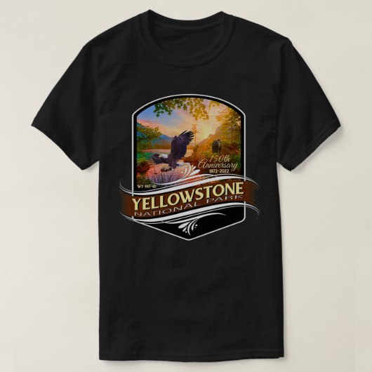 Yellowstone Nationalpark 150-jähriges Comem T-Shirt (Design vorne)