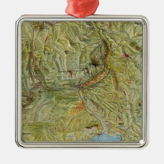 Yellowstone Nationalpark 2 Silbernes Ornament (Vorne)