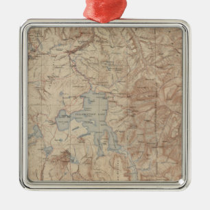 Yellowstone Nationalpark 2 Silbernes Ornament