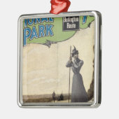 Yellowstone Nationalpark 3 Silbernes Ornament (Links)
