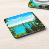 Yellowstone Nationalpark Abstrakter Impressionismu Untersetzer (Linke Seite)