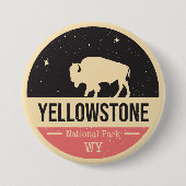 Yellowstone Nationalpark Abzeichen-Knopf Button (Vorderseite)