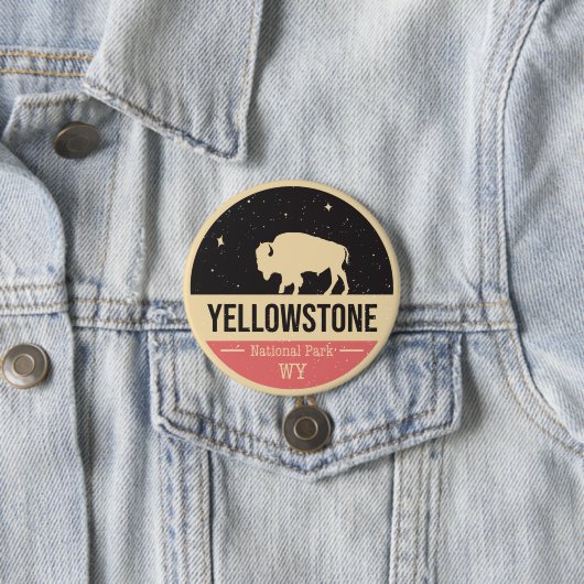 Yellowstone Nationalpark Abzeichen-Knopf Button (Beispiel)