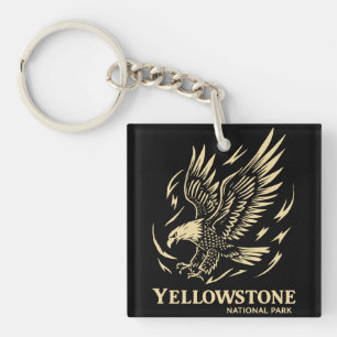 Yellowstone Nationalpark Adler Vintag Schlüsselanhänger