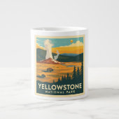 Yellowstone Nationalpark Adventure Design Jumbo-Tasse (Vorderseite)