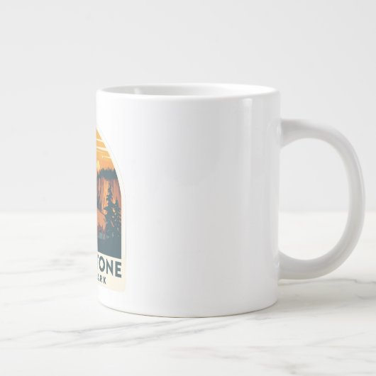 Yellowstone Nationalpark Adventure Design Jumbo-Tasse (Rechts)