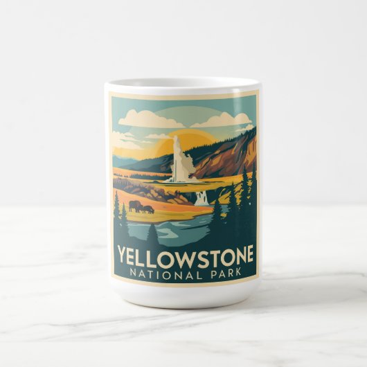 Yellowstone Nationalpark Adventure Design Kaffeetasse (Mittel)