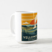 Yellowstone Nationalpark Adventure Design Kaffeetasse (Vorderseite Links)