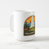 Yellowstone Nationalpark Adventure Design Kaffeetasse (Vorderseite Links)